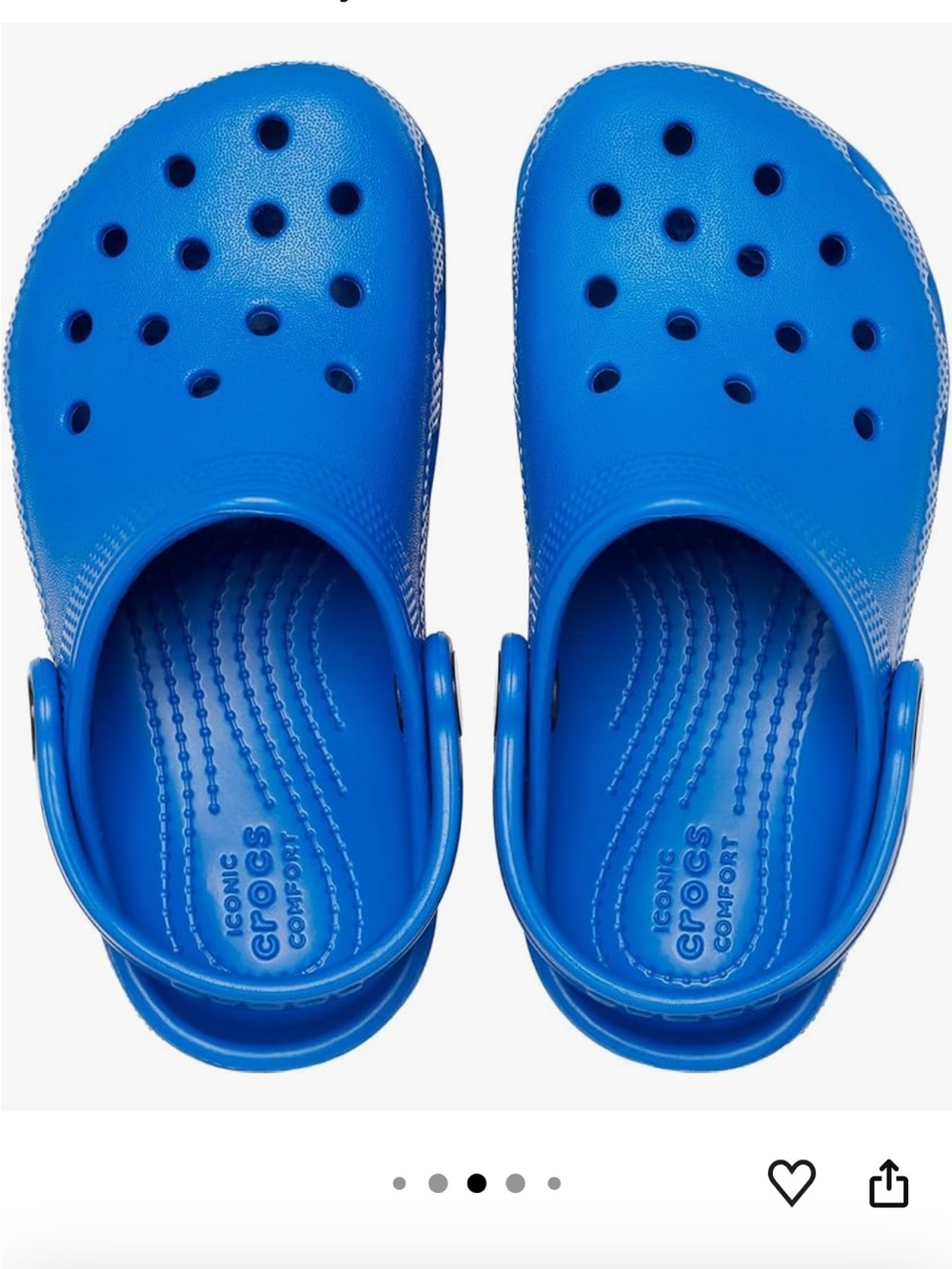 CROCS Kids' Classic Clog in Bright Blue, size 5 Toddler NWOT